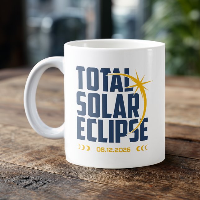 Caneca De Café Modern 2026 Eclipse Keepsake (Keepsake Solar Eclipse Souvenir)