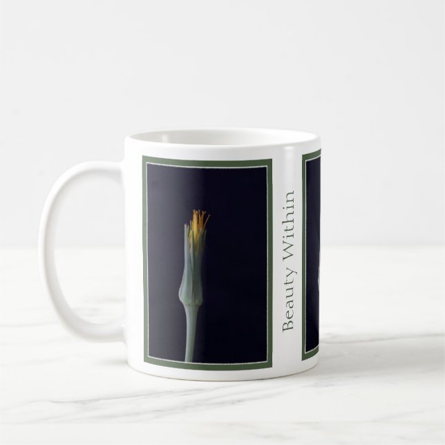 Caneca De Café Modern Beauty Within Wildflower, Personalized  (Esquerda)