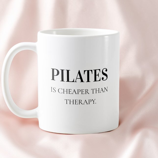 Caneca De Café Modern Black Typography Funny Quote Pilates (Modern Black Typography Funny Quote Pilates Coffee Mug)