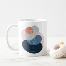 Caneca De Café Modern Boho Vibes - Flor da Paleta de Cores
