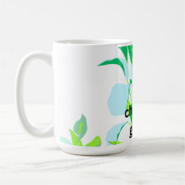 Caneca De Café Modern Botanical Leaf 