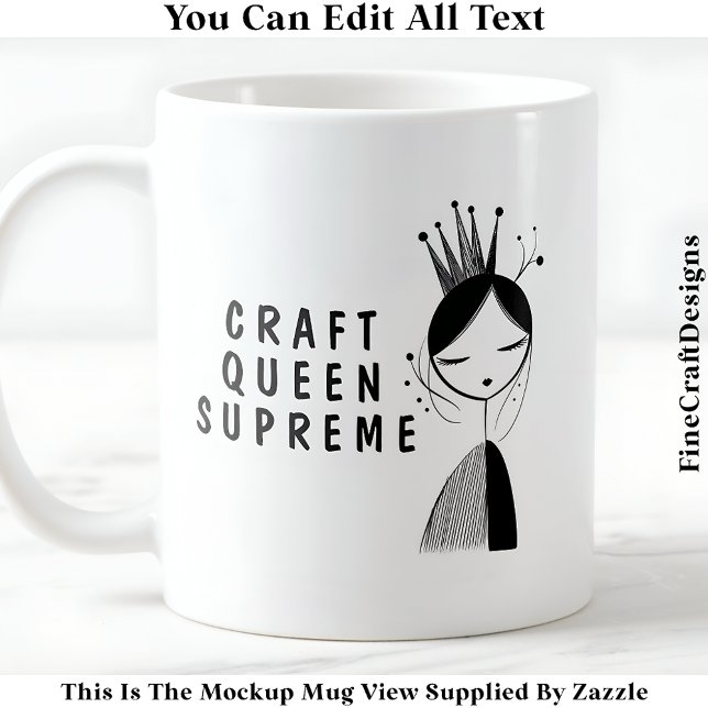 Caneca De Café Modern Crafting Queen 33 Novelty Artesanato (Criador carregado)