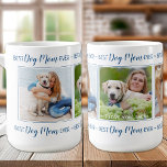 Caneca De Café Modern Dog Mãe Personalizada 3 Foto<br><div class="desc">Melhor Cachorro Mãe ♡... Surpreenda sua mãe de cachorro favorita, seja seu aniversário, Dia de as mães ou Natal com esta caneca de fotos personalizada super fofa. Personalize esta caneca de café com as 3 fotos favoritas do seu cão, coloque-a em design, a foto central personalize com nomes ou uma...</div>
