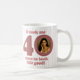 Caneca De Café Modern Dusty Rose Fabulous 40th Birthday Women