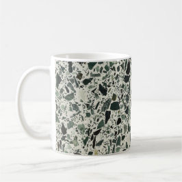 Caneca De Café Modern Green Terrazzo