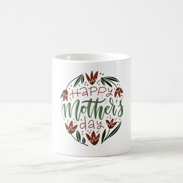 Caneca De Café Modern Happy Mother's Day Classic  Mug (Centro)