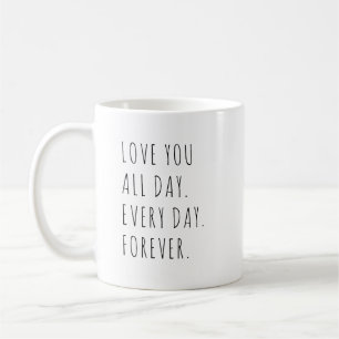 Caneca De Café Modern Love You Handwrite Text
