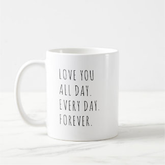 Caneca De Café Modern Love You Handwrite Text