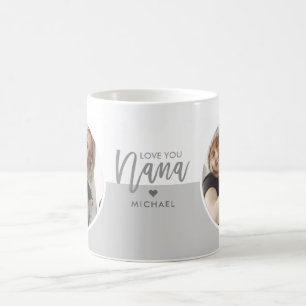 Caneca De Café Modern Love You Nana Grey & Branco 2-Foto