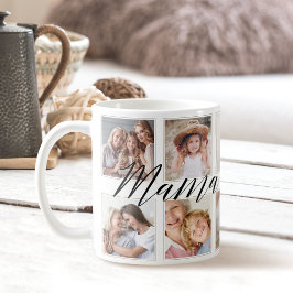 Caneca De Café Modern Mama Script | Colagem de Fotografias de Net