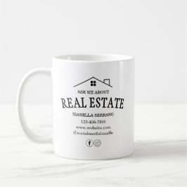 Caneca De Café Modern Me Pergunte Sobre Imóveis