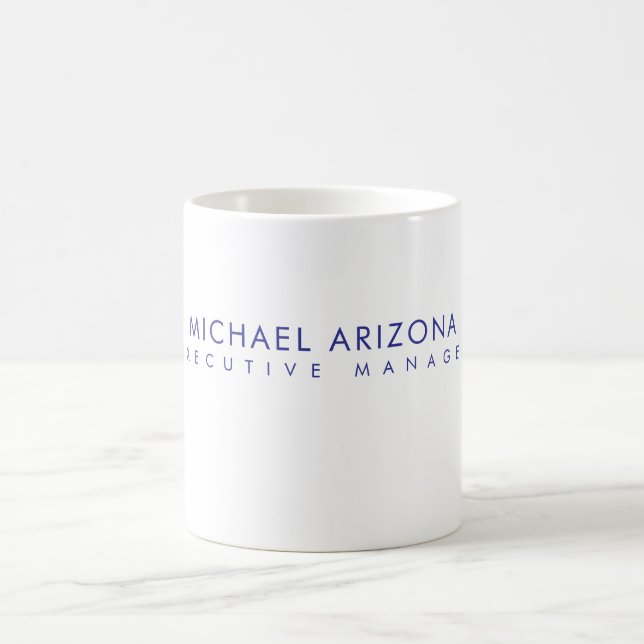 Caneca De Café Modern Minimalist Simple Plain Own Name (Centro)