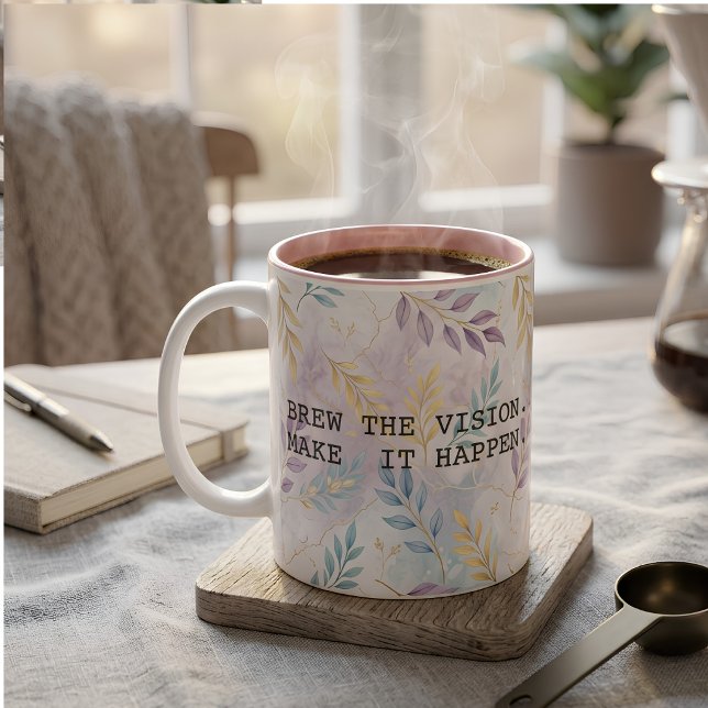 Caneca De Café Modern Motivational Quote Typography (Criador carregado)