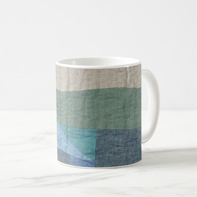 Caneca De Café Modern Patchwork Quilt Mug (Frente Esquerda)