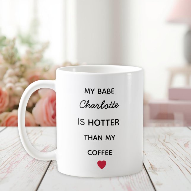 Caneca De Café Modern Personalized Babe Coffee Mug (Criador carregado)