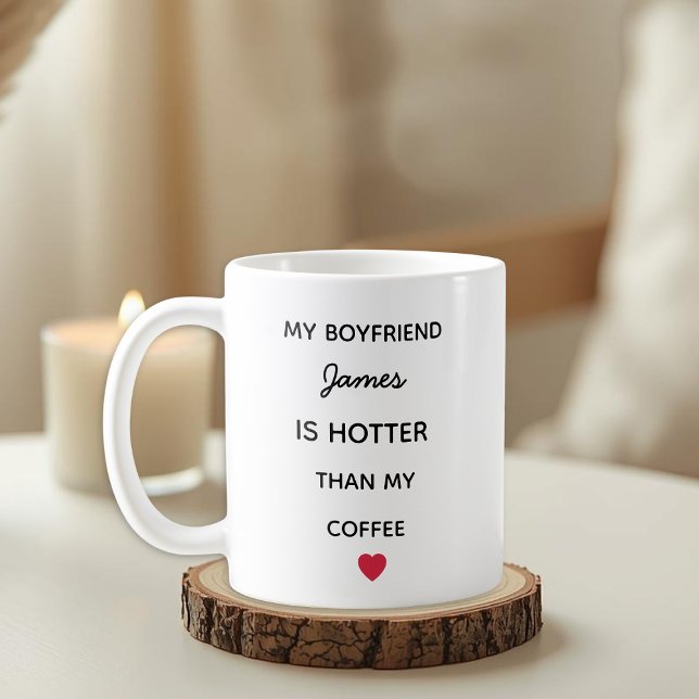 Caneca De Café Modern Personalized Boyfriend Coffee Mug (Criador carregado)