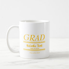 Caneca De Café Modern Personalized grad school Graduation