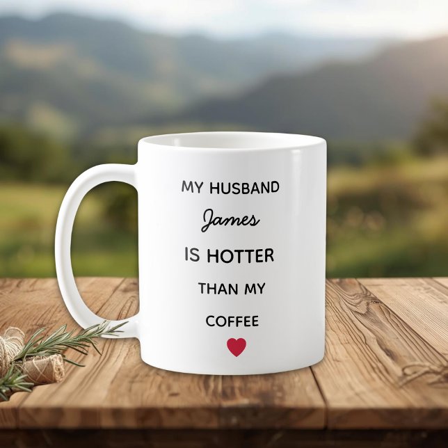Caneca De Café Modern Personalized Husband Coffee Mug (Criador carregado)