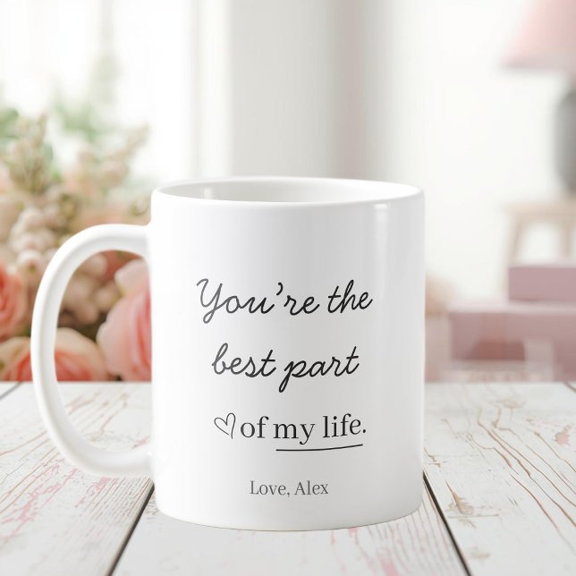 Caneca De Café Modern Personalized Love Mug (Criador carregado)