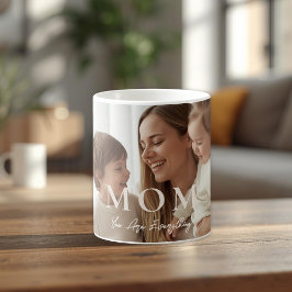 Caneca De Café Modern Personalized Photo MOM Coffee Mug