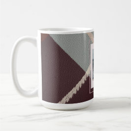 Caneca De Café Modern Plaid Rustic Photo Christmas coffee mug