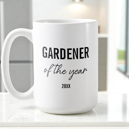 Caneca De Café Modern Simple Black Typography Custom Gardener