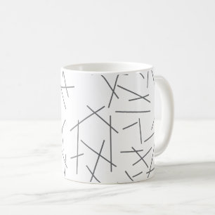 Caneca De Café Modern, simple, messy graphic line pattern