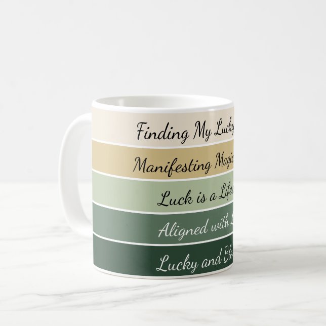 Caneca De Café Modern St. Patrick’s Day Gradient (Frente Esquerda)