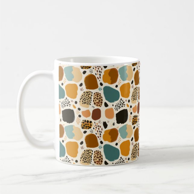 Caneca De Café Modern Trendy Cheetah Leopard (Esquerda)