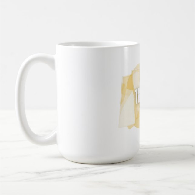 Caneca De Café Modern Tropical Abstract Yellow Shapes Tee (Esquerda)