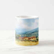 Modern Watercolor Tuscan — Países do Mediterrâneo