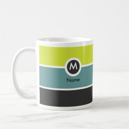 Caneca de café moderna do monograma -