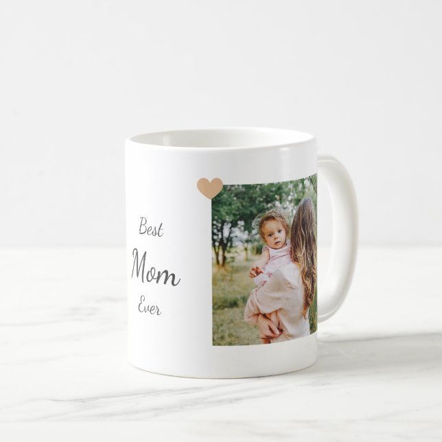 Caneca De Café Moderna Mãe Melhor Mãe de Sempre Lembrança (Frente Esquerda)