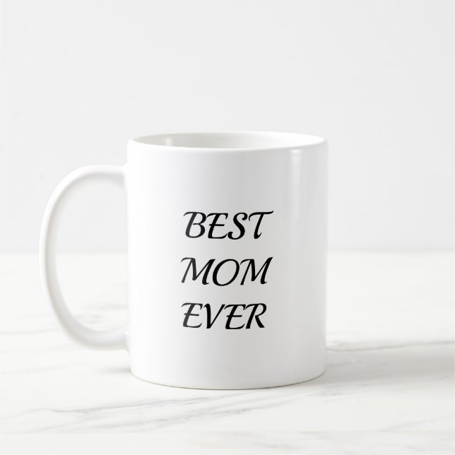 Caneca De Café Moderna Mãe Melhor Mãe de Todos Presente Precioso (Esquerda)