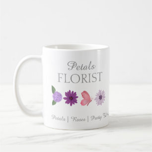 Caneca De Café Moderna Marca de Florista Boutique de Negócios 