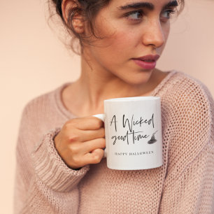 Caneca De Café Moderna, Uma Boa Citação Feliz Dia das Bruxas