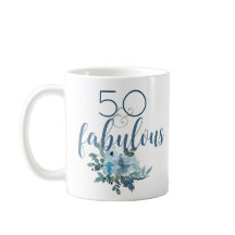 Moderno 50 e Azul Floral Cor Fabulosa