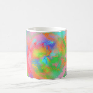 CANECA DE CAFÉ MODERNO ABSTRATO COLORFUL RAINBOL