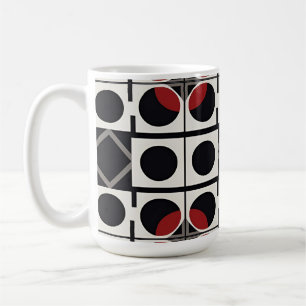 Caneca De Café Moderno Abstrato Geométrico Com Círculos