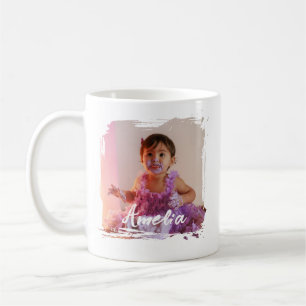 Caneca De Café Moderno Aniversário de Fotografia Personalizada