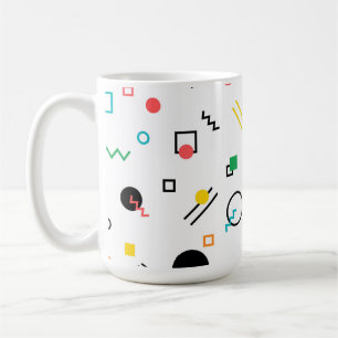 Caneca De Café Moderno, brincalhão, legal, na moda, Memphis