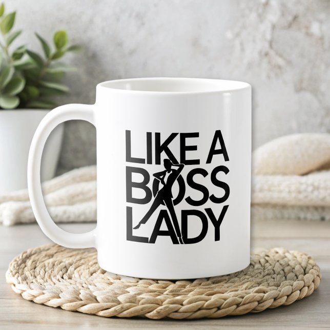 Caneca De Café Moderno Como uma Senhora Chefe (Criador carregado)