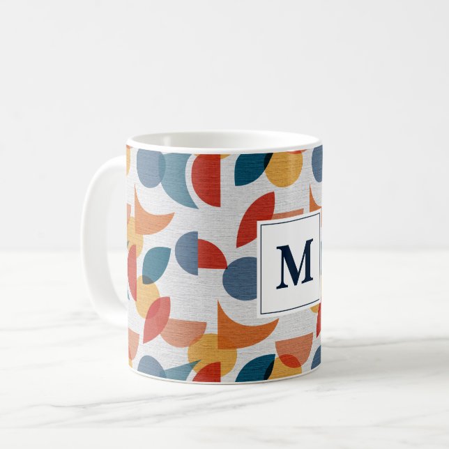 Caneca De Café Moderno do século médio Abstrato Geométrico Brito (Frente Esquerda)