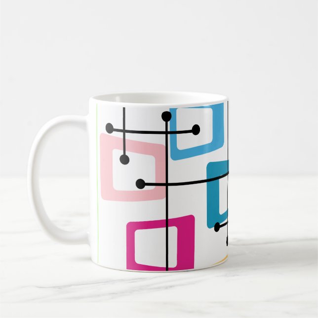 Caneca De Café Moderno do século Médio Atômica (Esquerda)