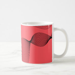 Caneca De Café Moderno, elegante, trendy, ilustração acesa simp