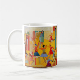 Caneca De Café Moderno Impressionista Crianças Dançando 2