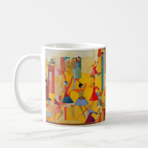 Caneca De Café Moderno Impressionista Crianças Dançando 2