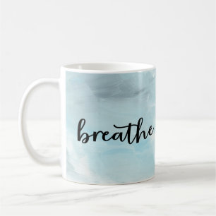 Caneca De Café Moderno inspira tipografia azul