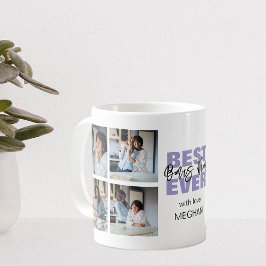 Caneca De Café Moderno Melhor Mãe de Bônus | Colagem de Fotografi