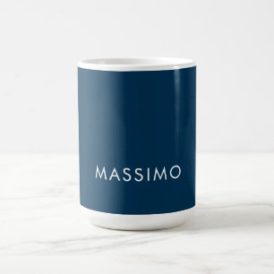 Caneca De Café Moderno Minimalista Elegante Simples Nome Azul Pru